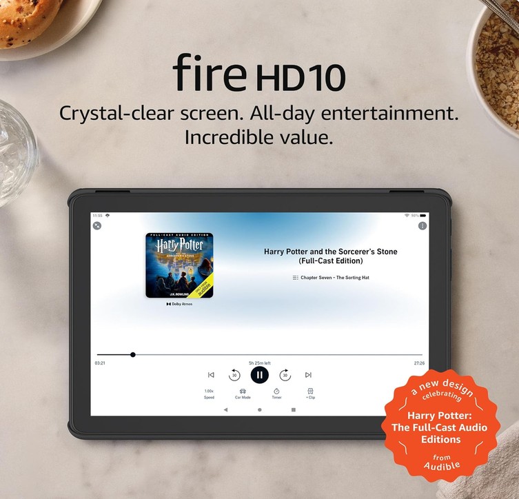 Amazon Fire HD 10 tablet 32GB (newest model) | Officially Licensed Limited-Edition design in celebration of Harry Potter