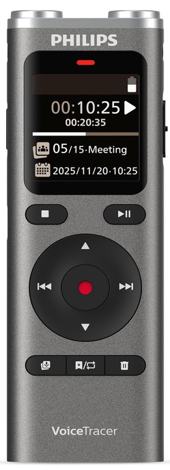 Philips DVT2075 VoiceTracer, Audio Recorder, MP3 and PCM, Microphones, Rich Stereo Sound. Sembly AI Trial License: Transcription, AI Created Summaries, AI Powered Meeting Insights n